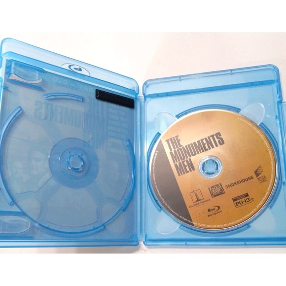 The Monuments Men Blu Ray Only No DVD Clooney Damon Murray Blanchette - Picture 3 of 5